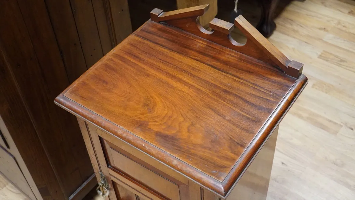 Victorian Mahogany Bedside Cabinet - Image 3
