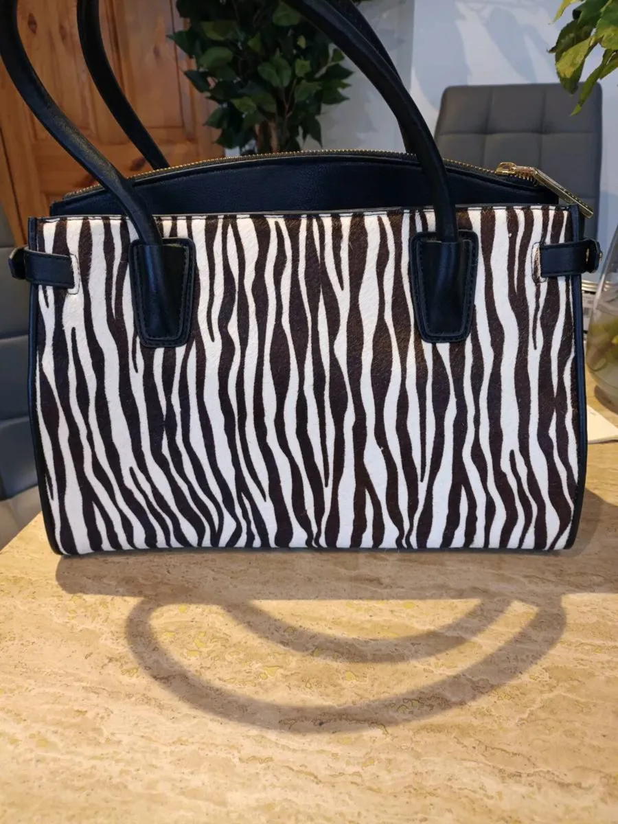 Jasper Conran zebra print hide on hair handbag - Image 2