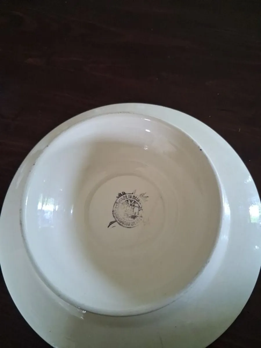 Vintage hand painted cake stand - Image 4