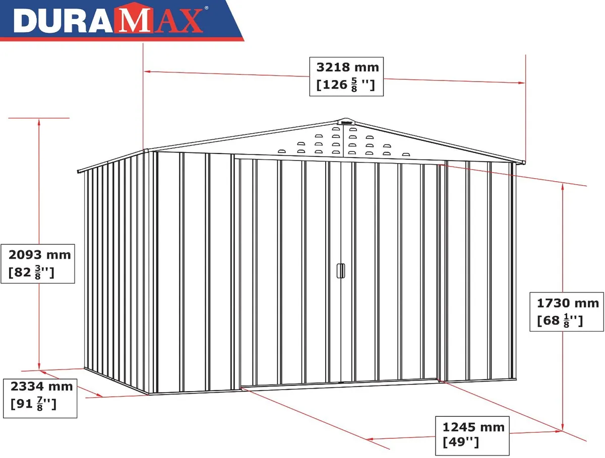 🔥 END OF SUMMER SALE – 8x6 TOP TITAN STEEL SHED - Image 2