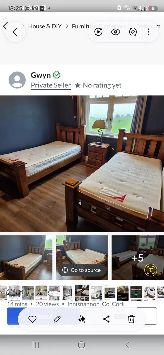 2 sturdy Rocky range single beds