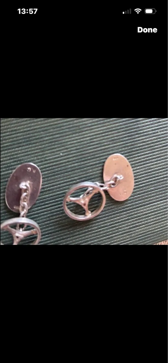 Vintage Silver Cuff Links - Image 2