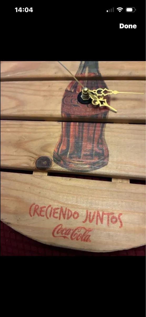 Rare Coca Cola Timber Clock - Image 3