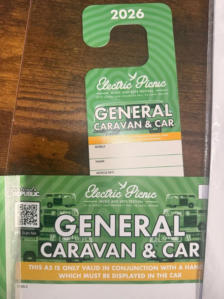 EP Caravan and Car ticket.