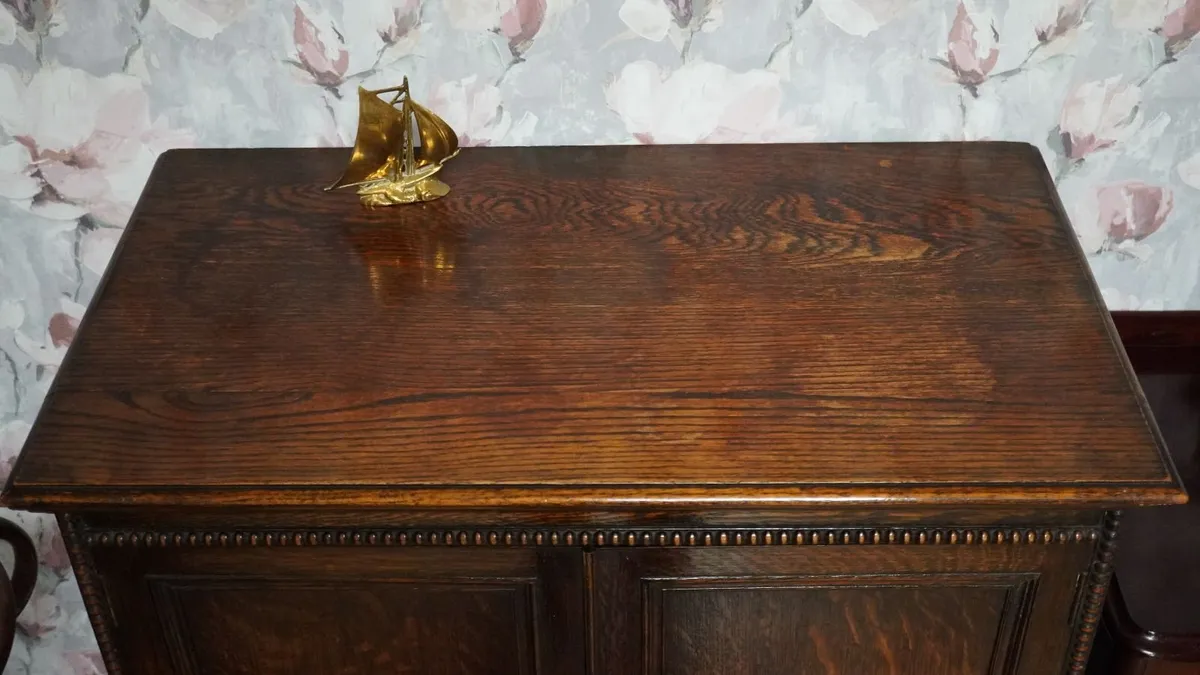 Jacobean Revival Oak Cupboard - Image 3