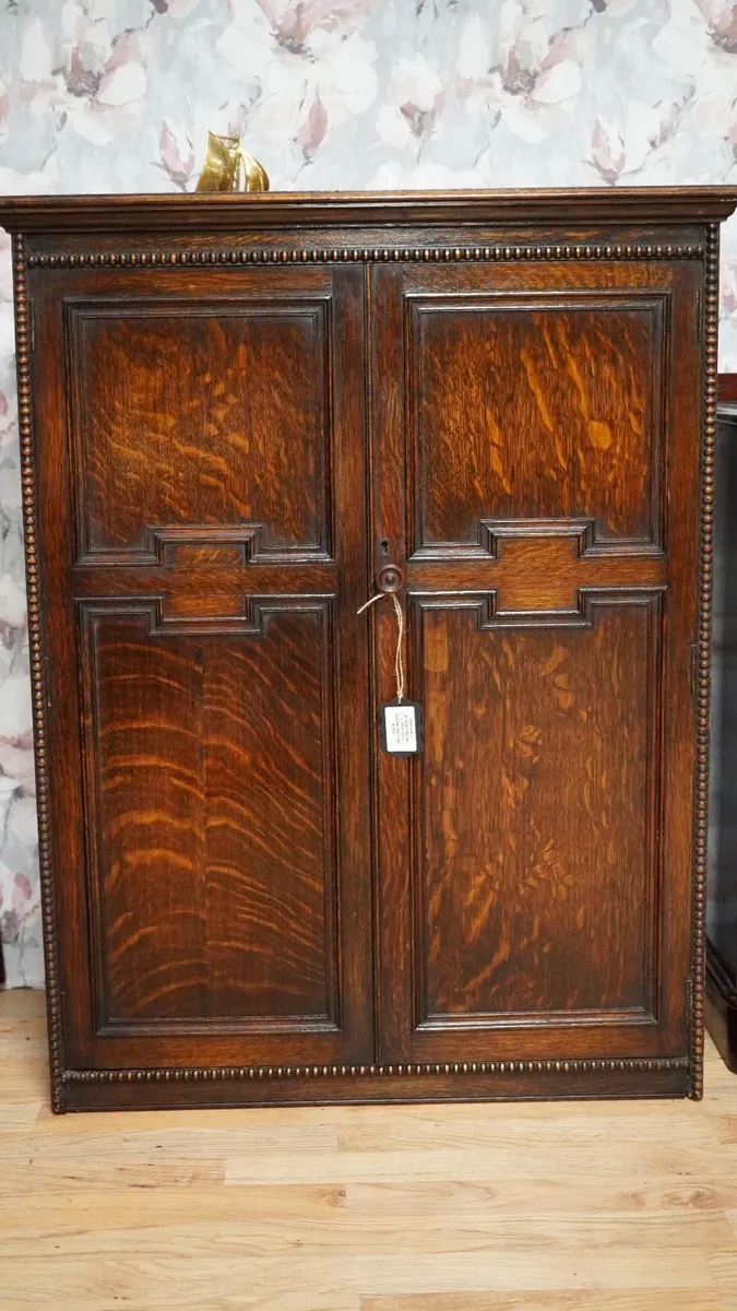 Jacobean Revival Oak Cupboard - Image 4