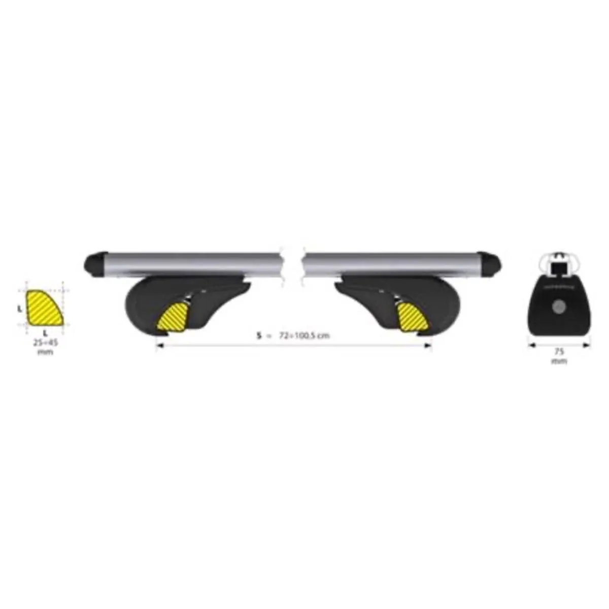Car Roof Rails (VW Polo 2009-2017) - Image 3
