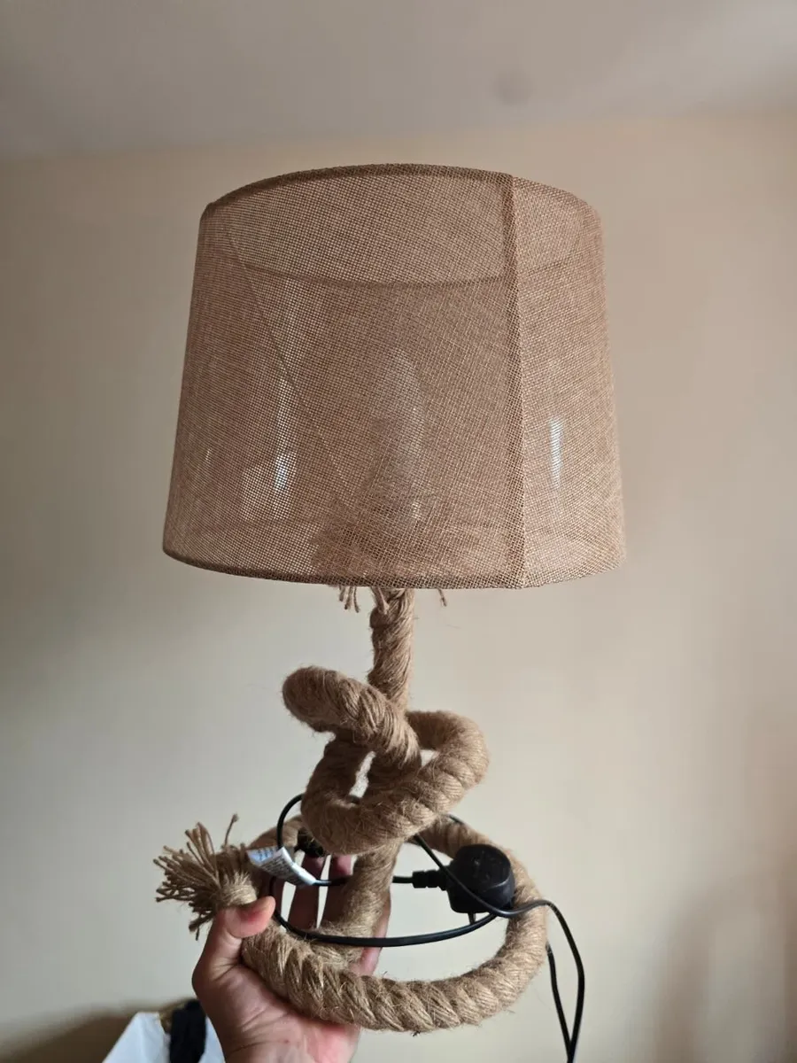 2x Natural Jute / Hessian Floor Lamp – Boho Style - Image 3