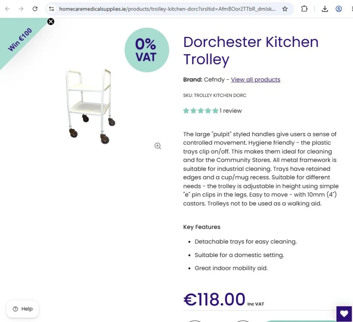 1/2 Price - Trolley Mobility Aid like rollator - Image 2