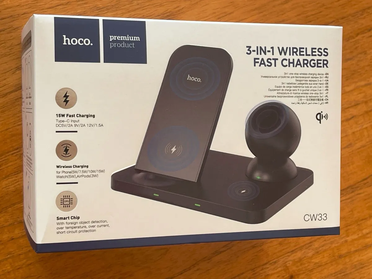 Wireless Charger HOCO Ultra 3-in-1 - Image 1