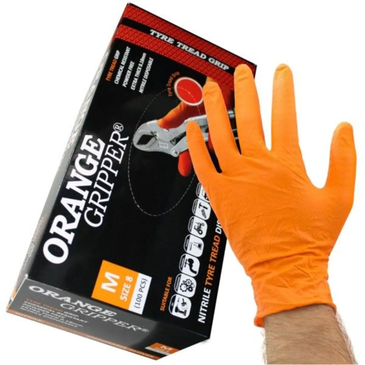 Orange Gripper Ultra 'Tyre Tread Grip'  Gloves - Image 1