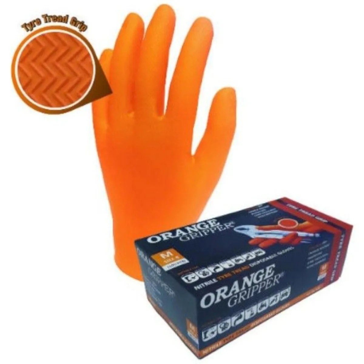 Orange Gripper Ultra 'Tyre Tread Grip'  Gloves - Image 2