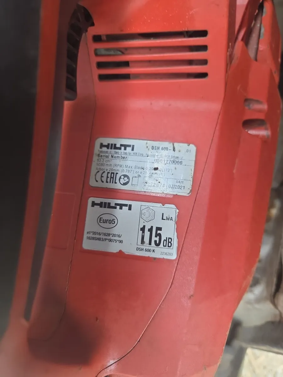 Hilti DSH 600-X Petrol Disc Cutter/Consaw (2021) - Image 4