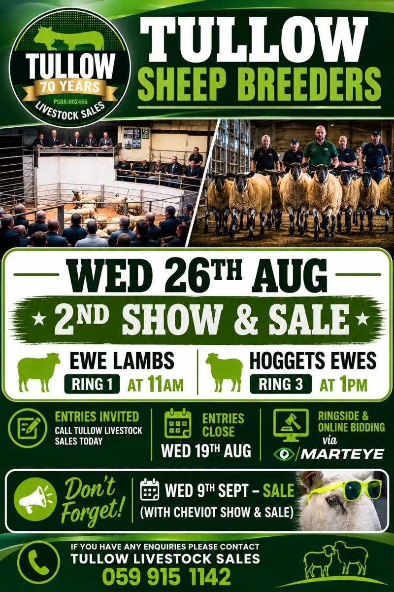 Tullow Sheep Breeder -  2nd Show & Sale 2026