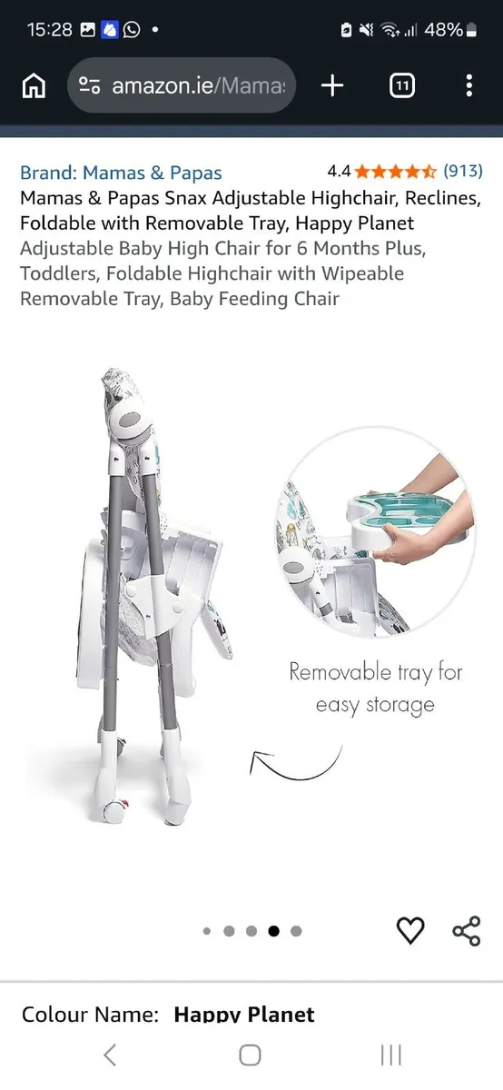 Mamas and papas highchair - Image 3
