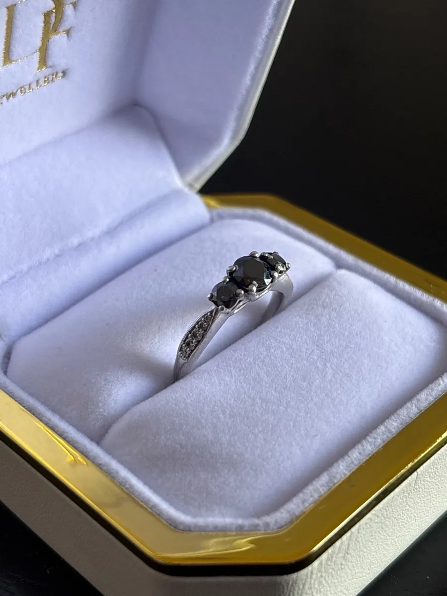 Black Diamond Trilogy Ring - Image 1