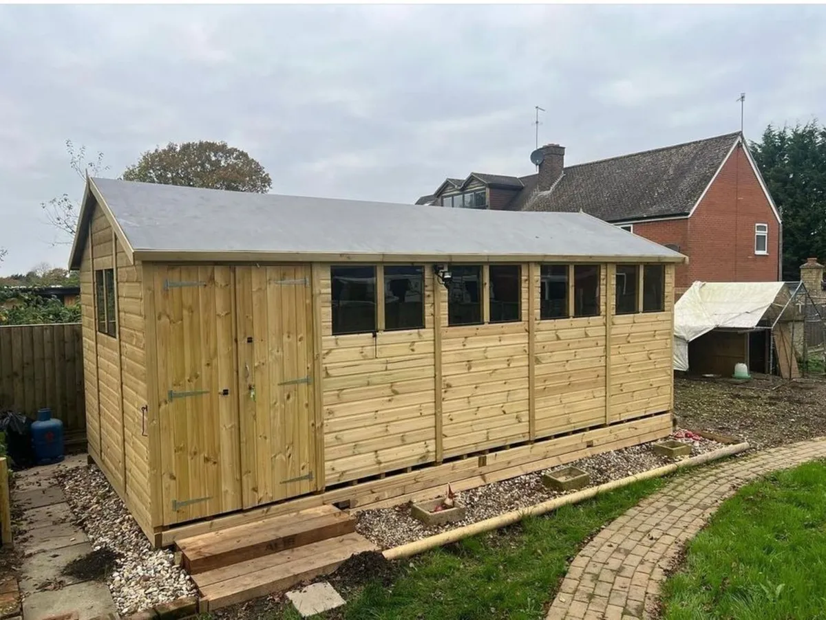 🌟 20×10 COOLA PREMIUM TIMBER APEX WORKSHOP SHEDS - Image 2