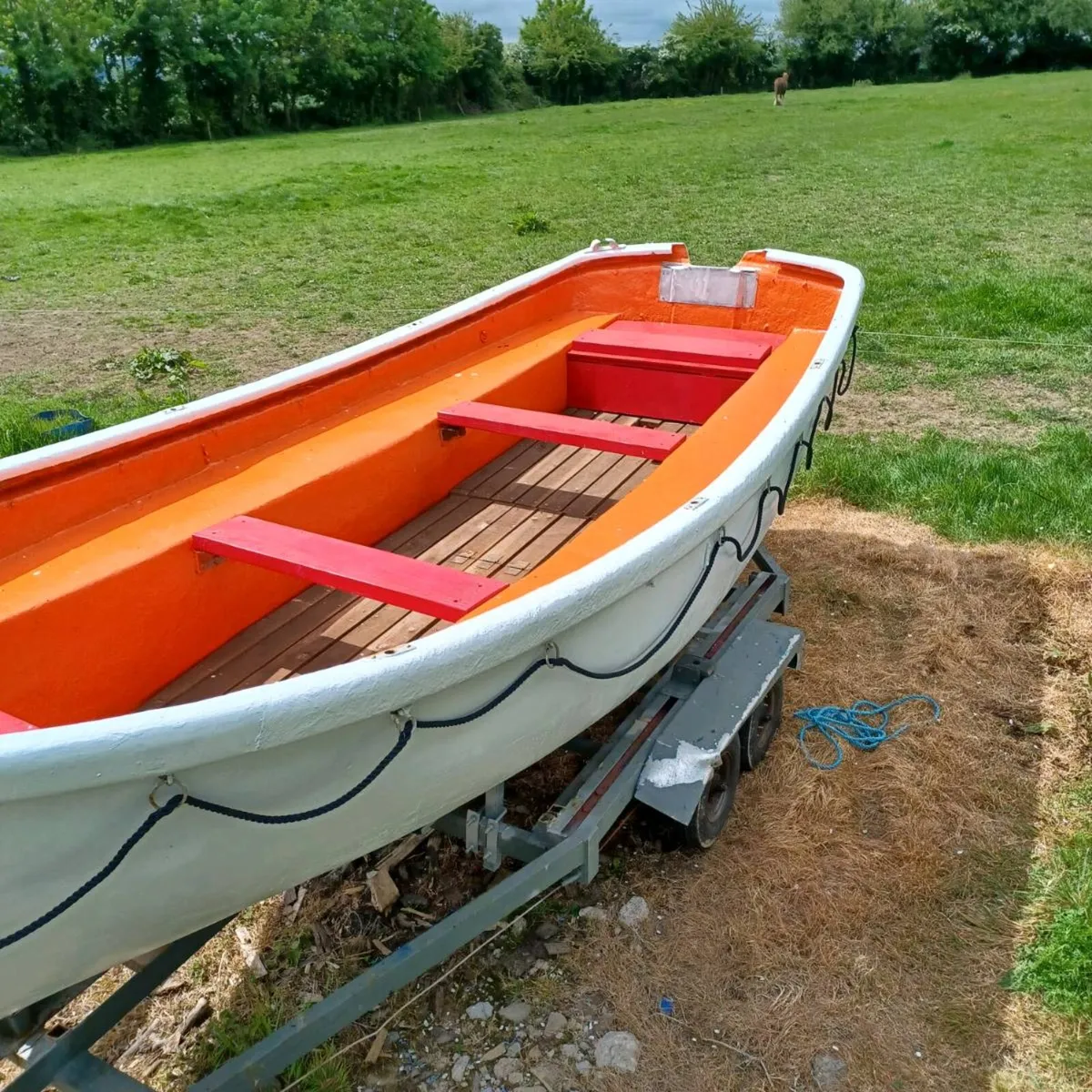 Price Reduced boat trailer, boat and engine - Image 1