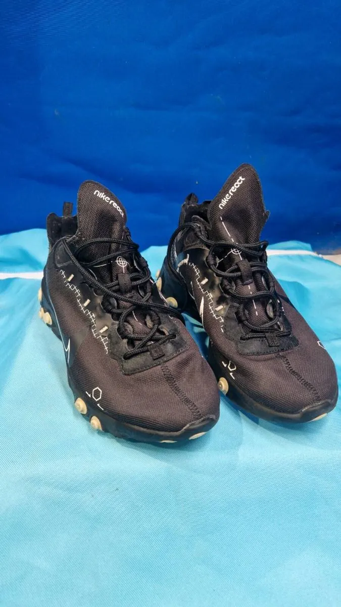 Nike React Element 55 — Black & White — Size UK 9 - Image 1