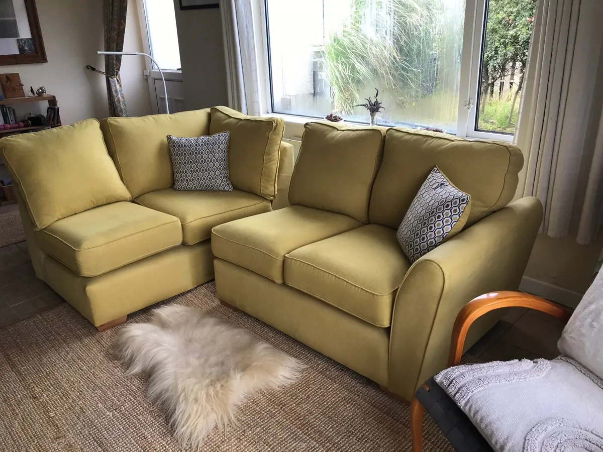 Yellow 3 seater couch L-shaped Raleigh Bike - Image 3