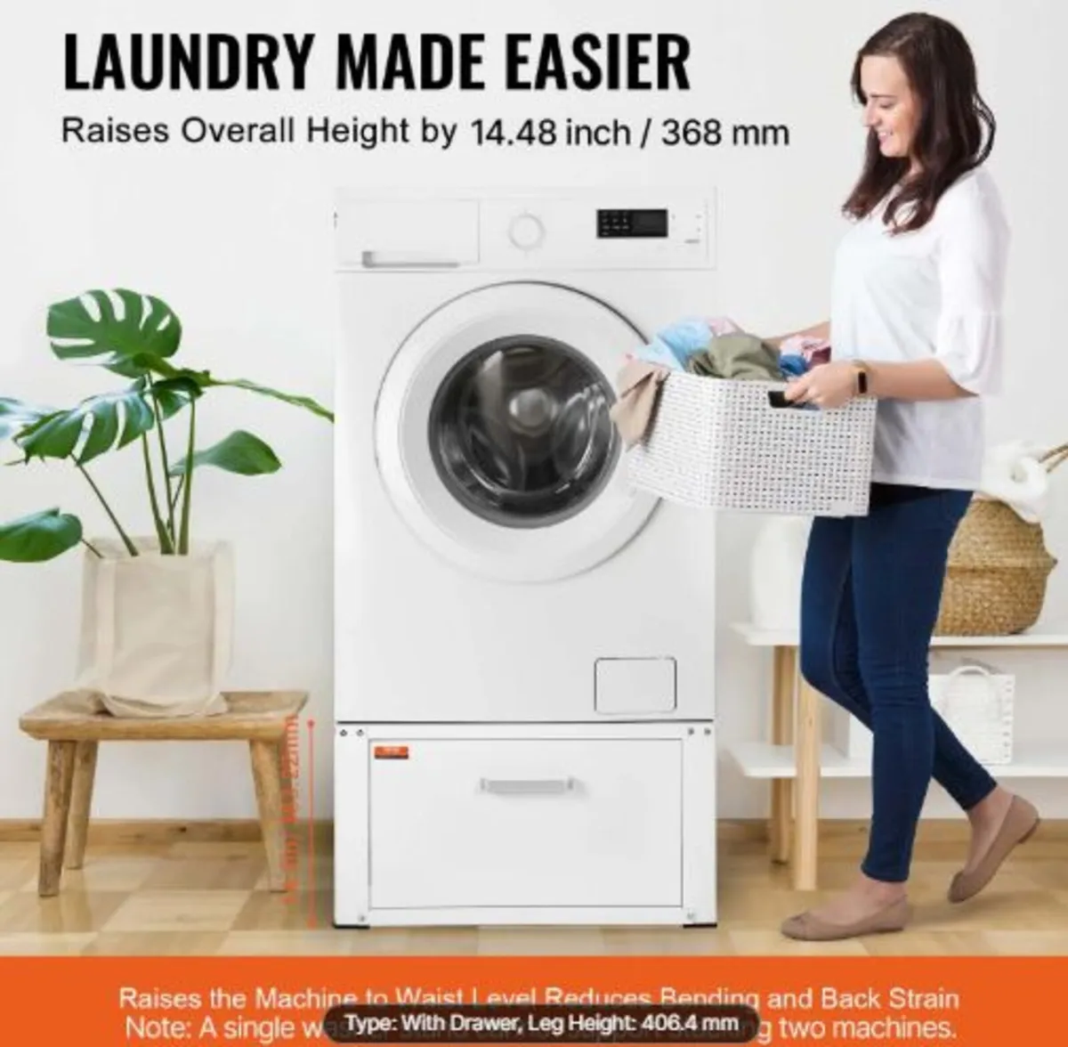 Laundry Pedestal 686mmW x 366mmH,Washer And Dryer - Image 2