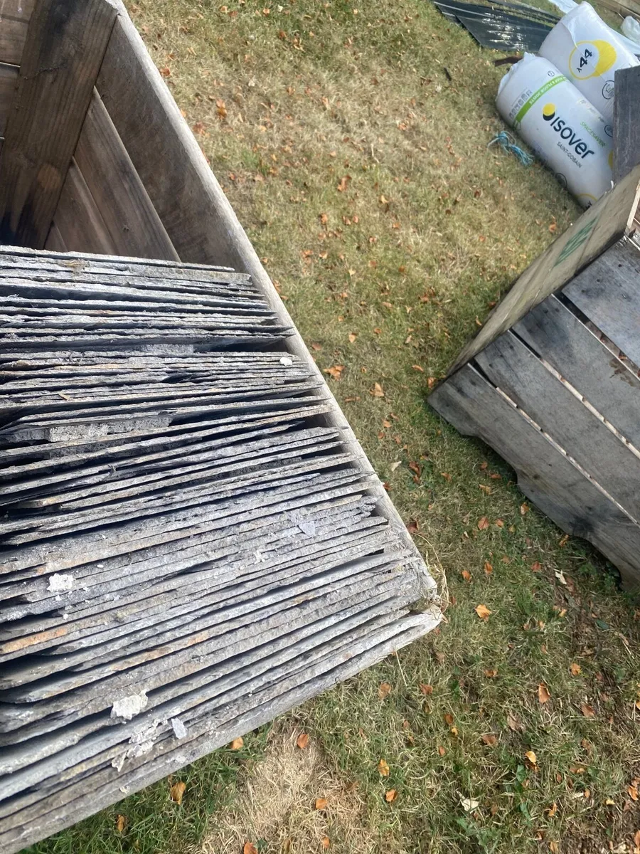 blue bangor slates and cement ridgetiles - Image 4