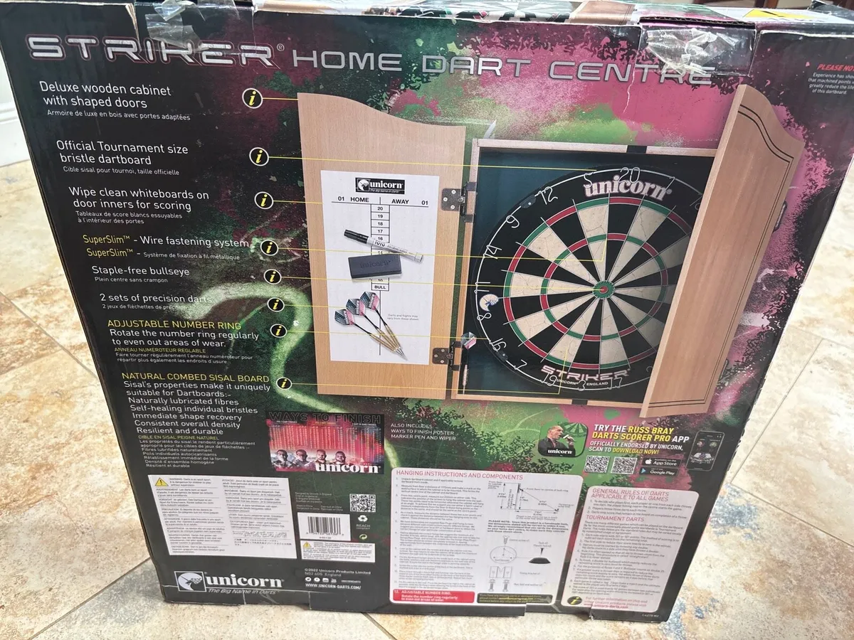 Unicorn Bristle Cabinets Striker Home Dart Centre - Image 2