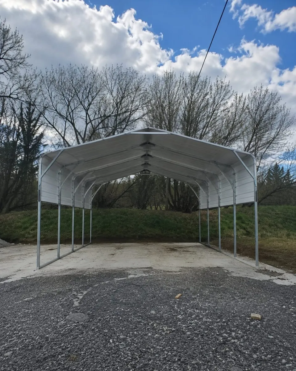 20ft x 20ft Steel Carport shed - Image 1
