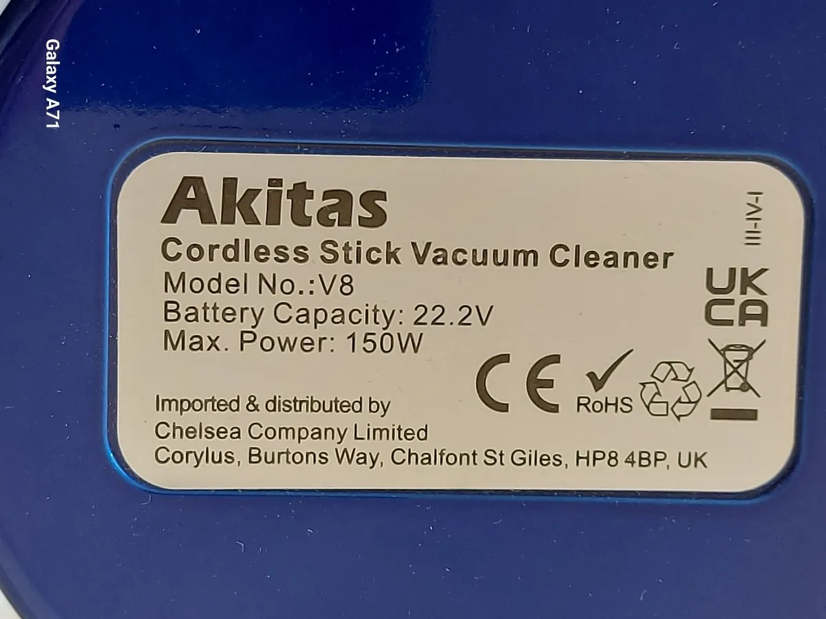 Akitas V8 3-in-1 Cordless Upright Vacuum Cleaner - Image 3