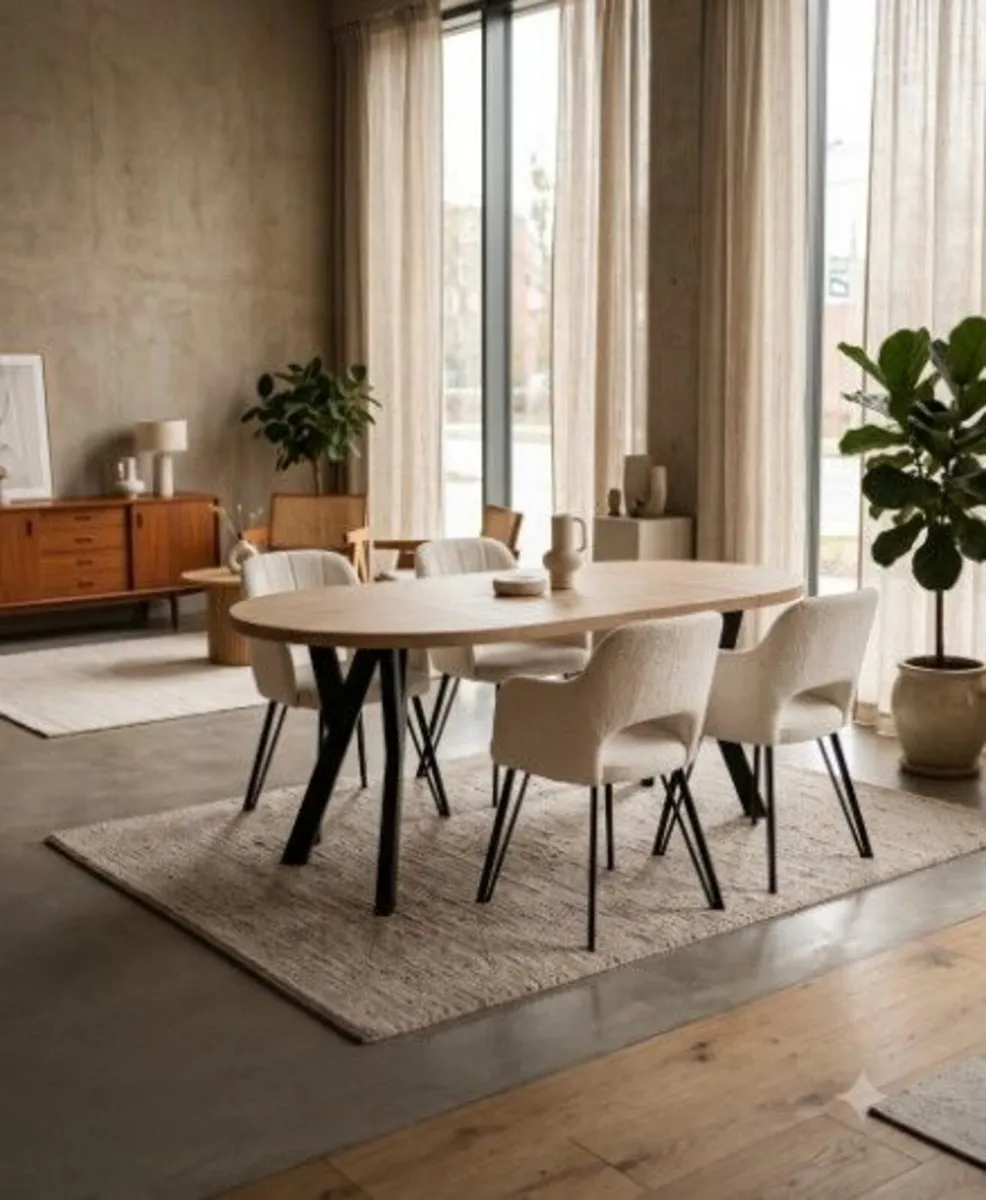 Modern Oak Extendable Dining Table 100cm to 180cm - Image 2