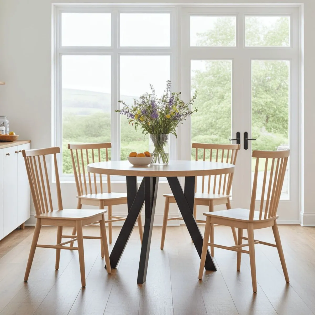 Modern Oak Extendable Dining Table 100cm to 180cm - Image 3