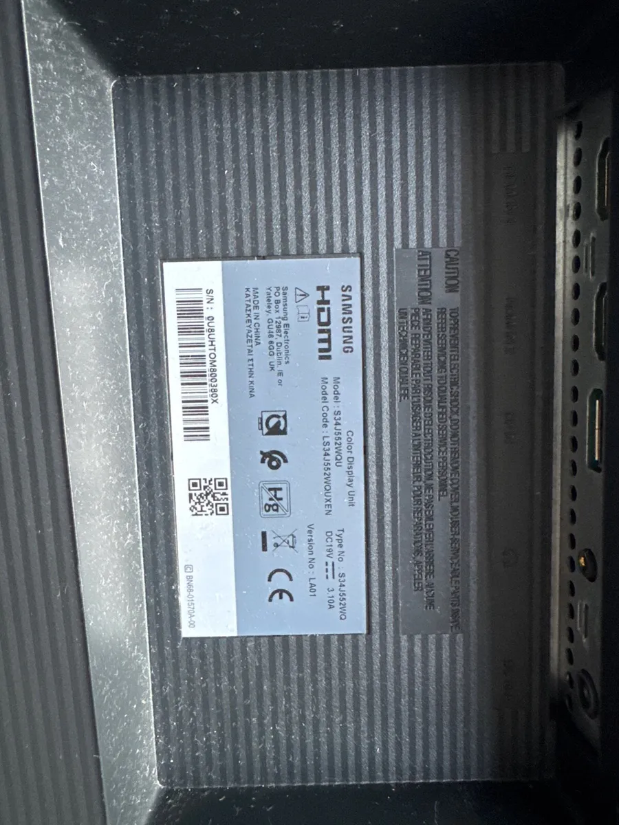 Samsung 34” ultra wide WQHD monitor - Image 3