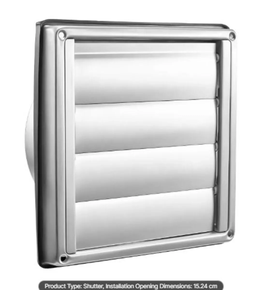 145mm Wall Vent Cover, Louvered Square AC - Image 3