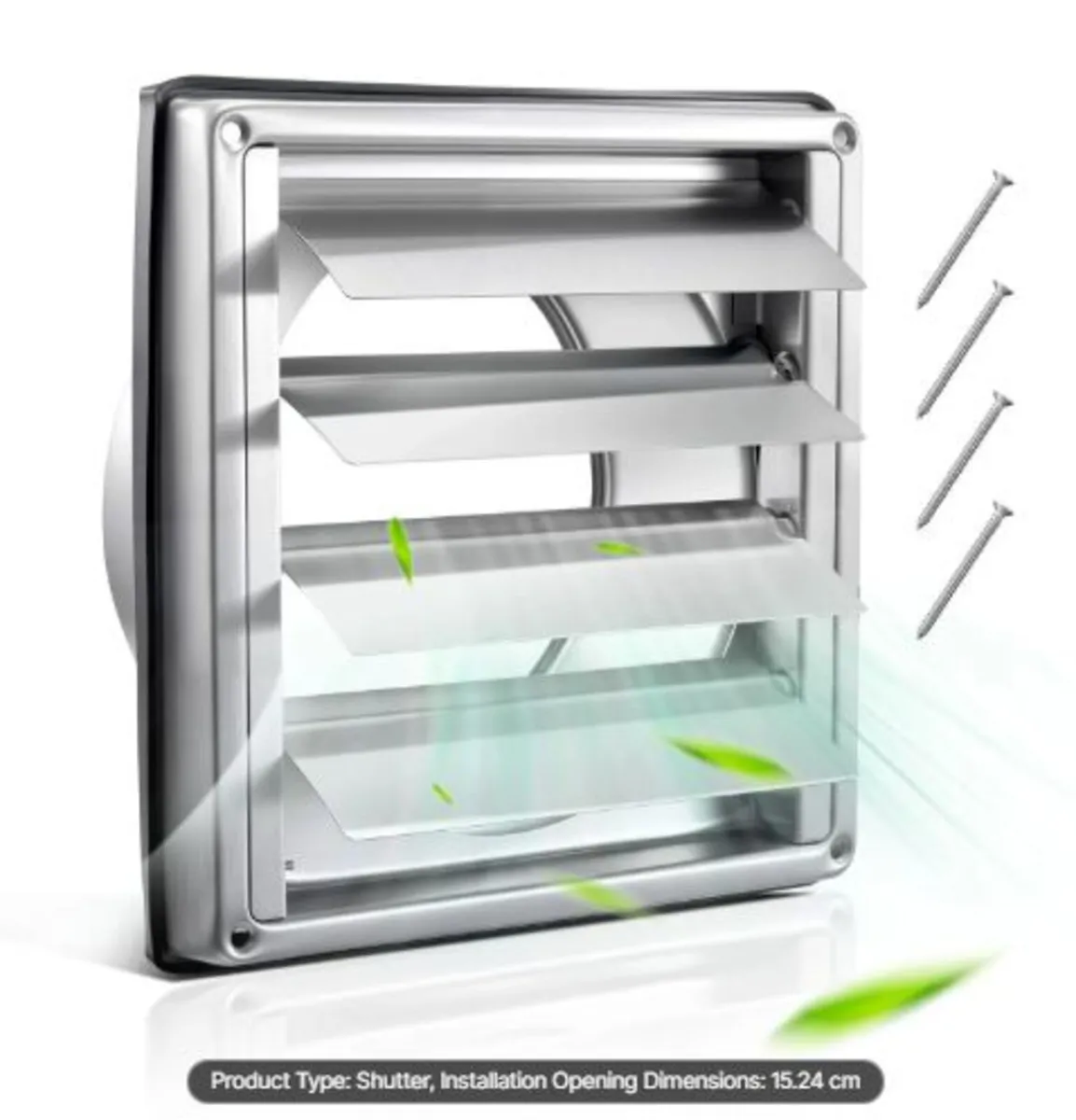 145mm Wall Vent Cover, Louvered Square AC - Image 1