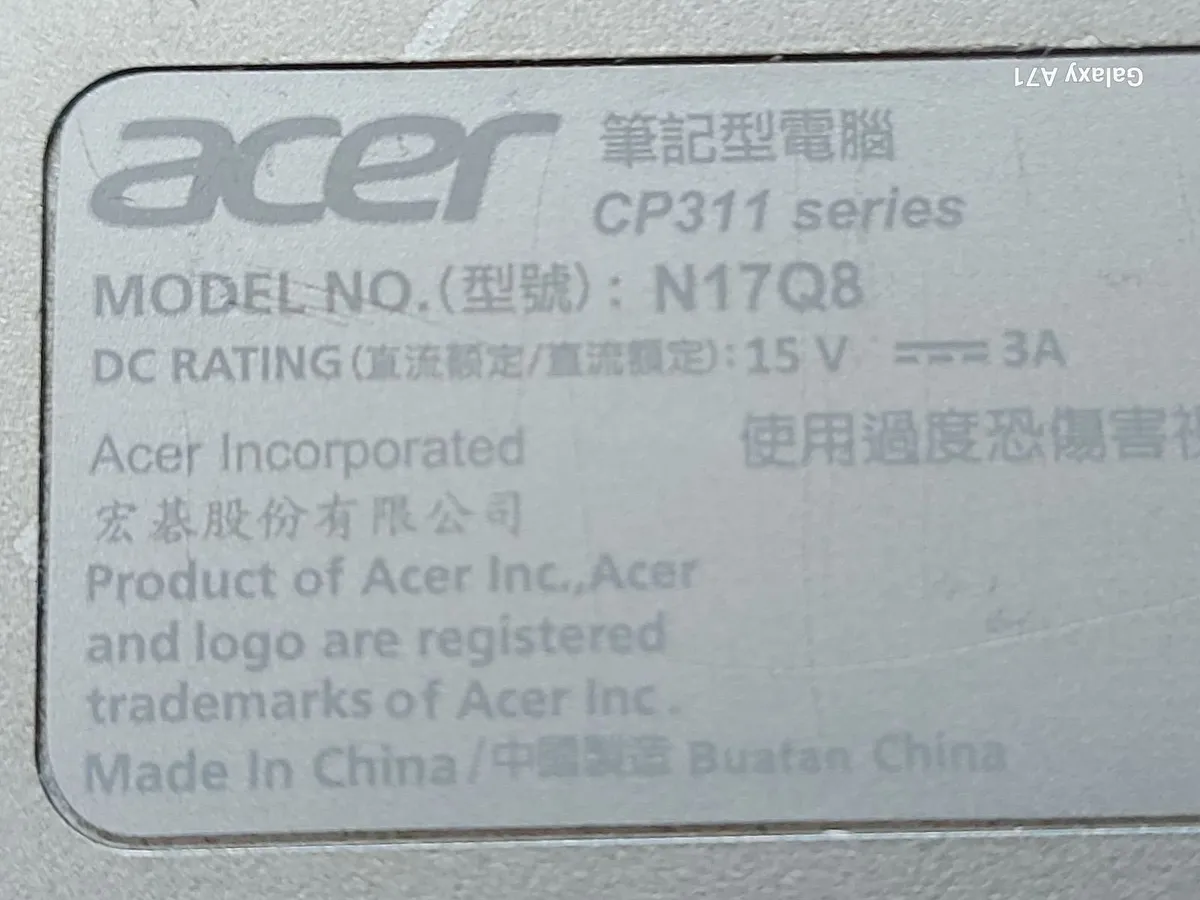 ACER CHROMEBOOK CP311 Series, Model N17Q8, 32GB HD - Image 3