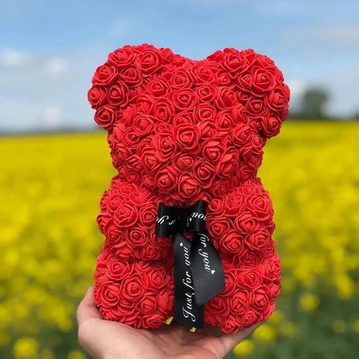 Rose teddy bear 25 cm free packaging - Image 3