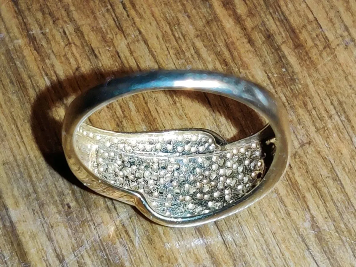 CHUNKY CITRINE & DIAMONDS, 9CT Gold Vintage Ring ! - Image 2