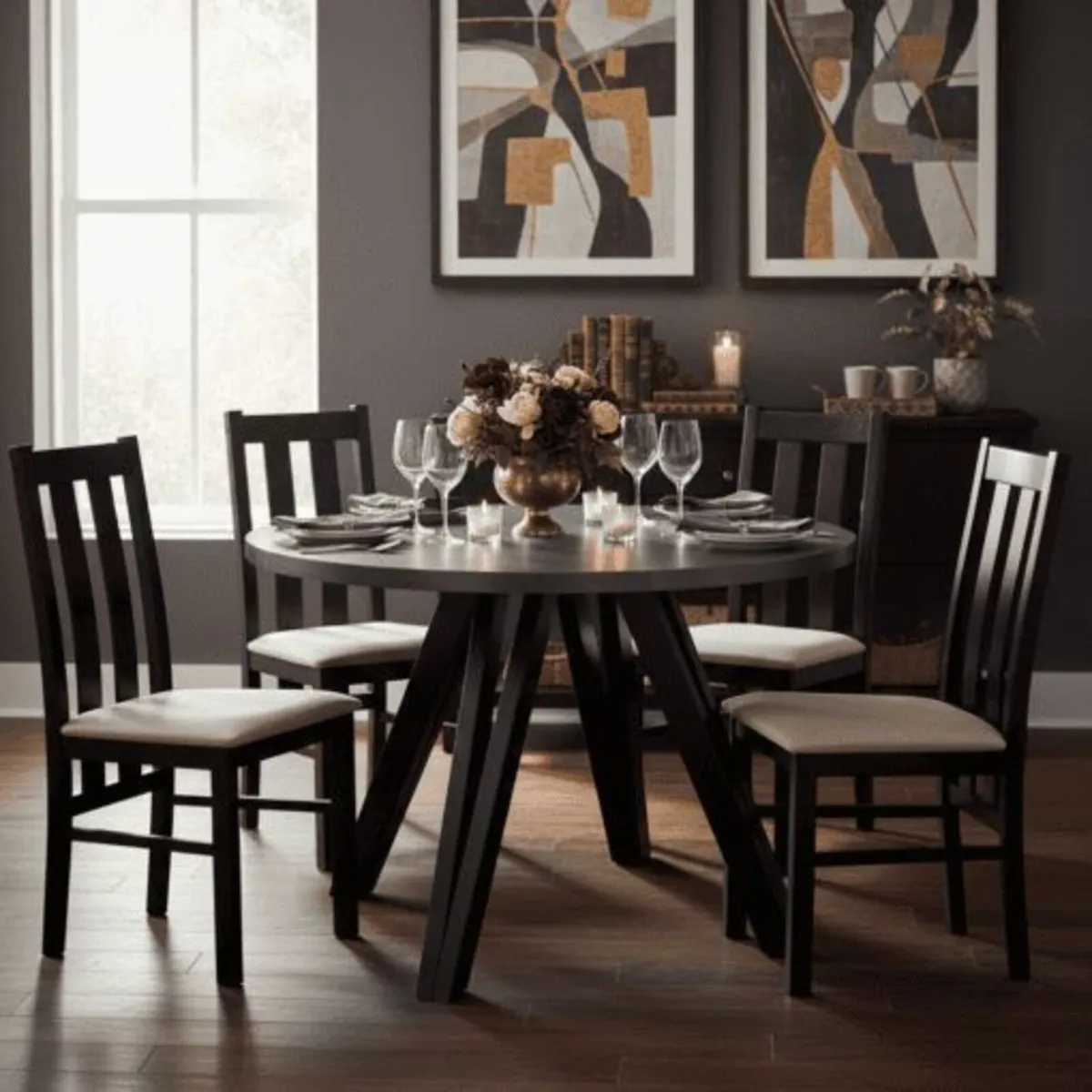Marco Modern Extendable Round Dining Table 100-140 - Image 1