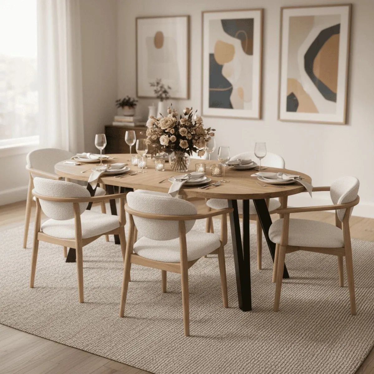 Marco Modern Extendable Round Dining Table 100-140 - Image 2
