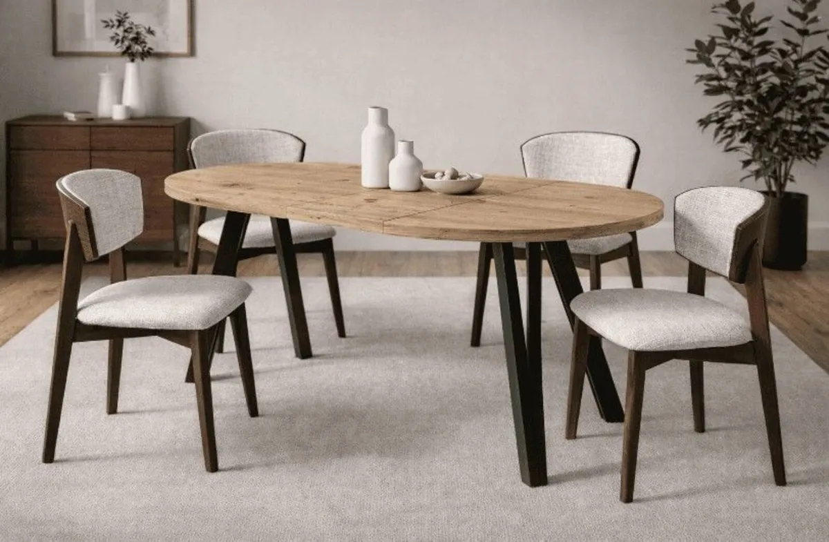 Marco Modern Extendable Round Dining Table 100-140 - Image 3