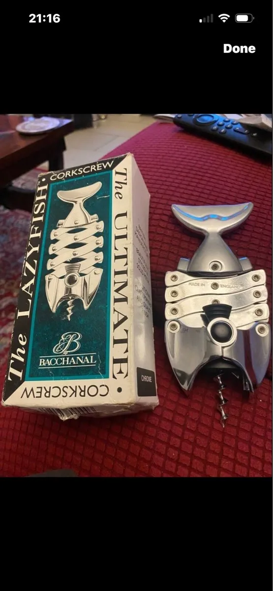 Vintage ‘The Lazy Fish’ corkscrew - Image 1