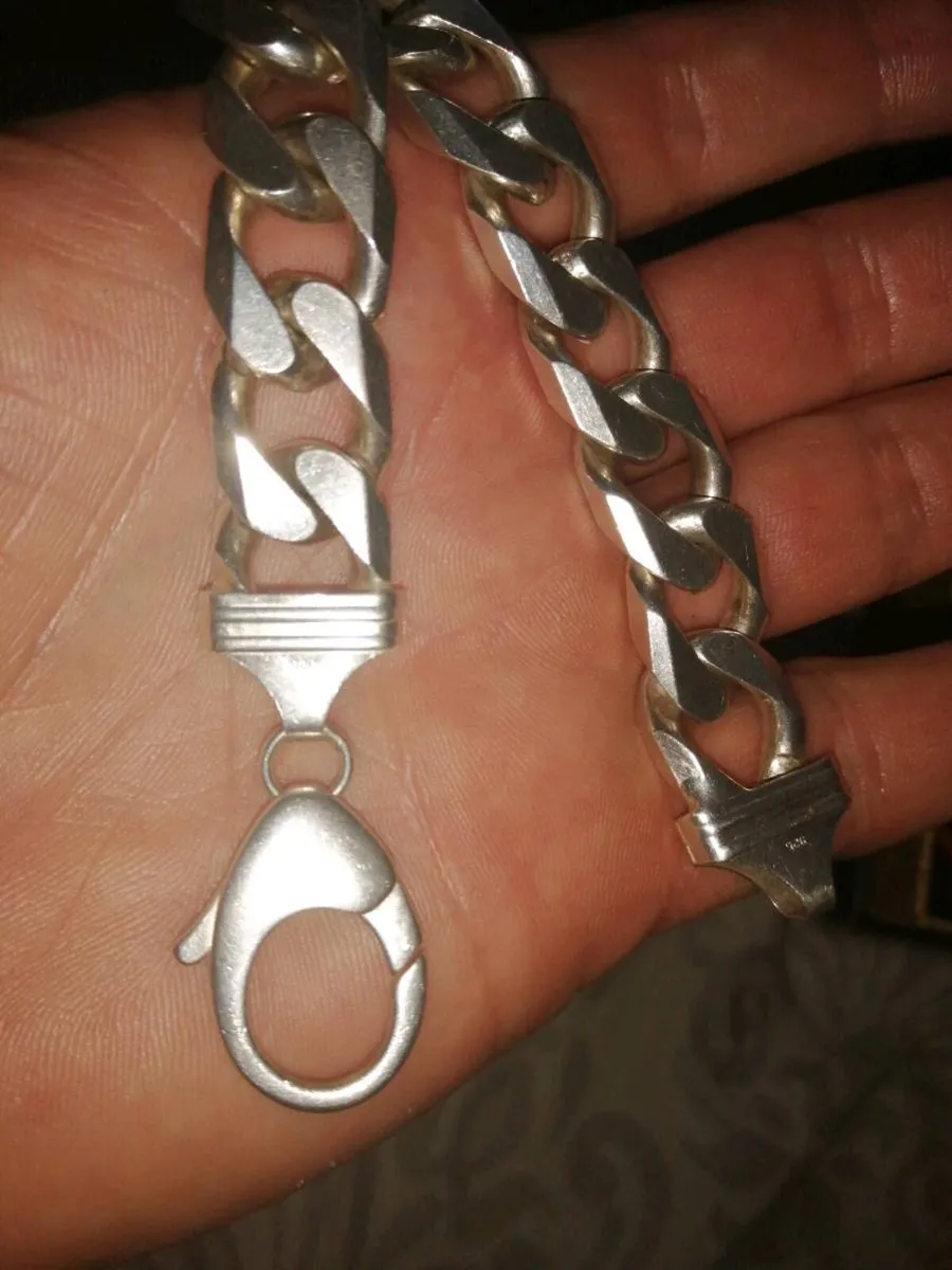 Man's silver bracelet - Image 2