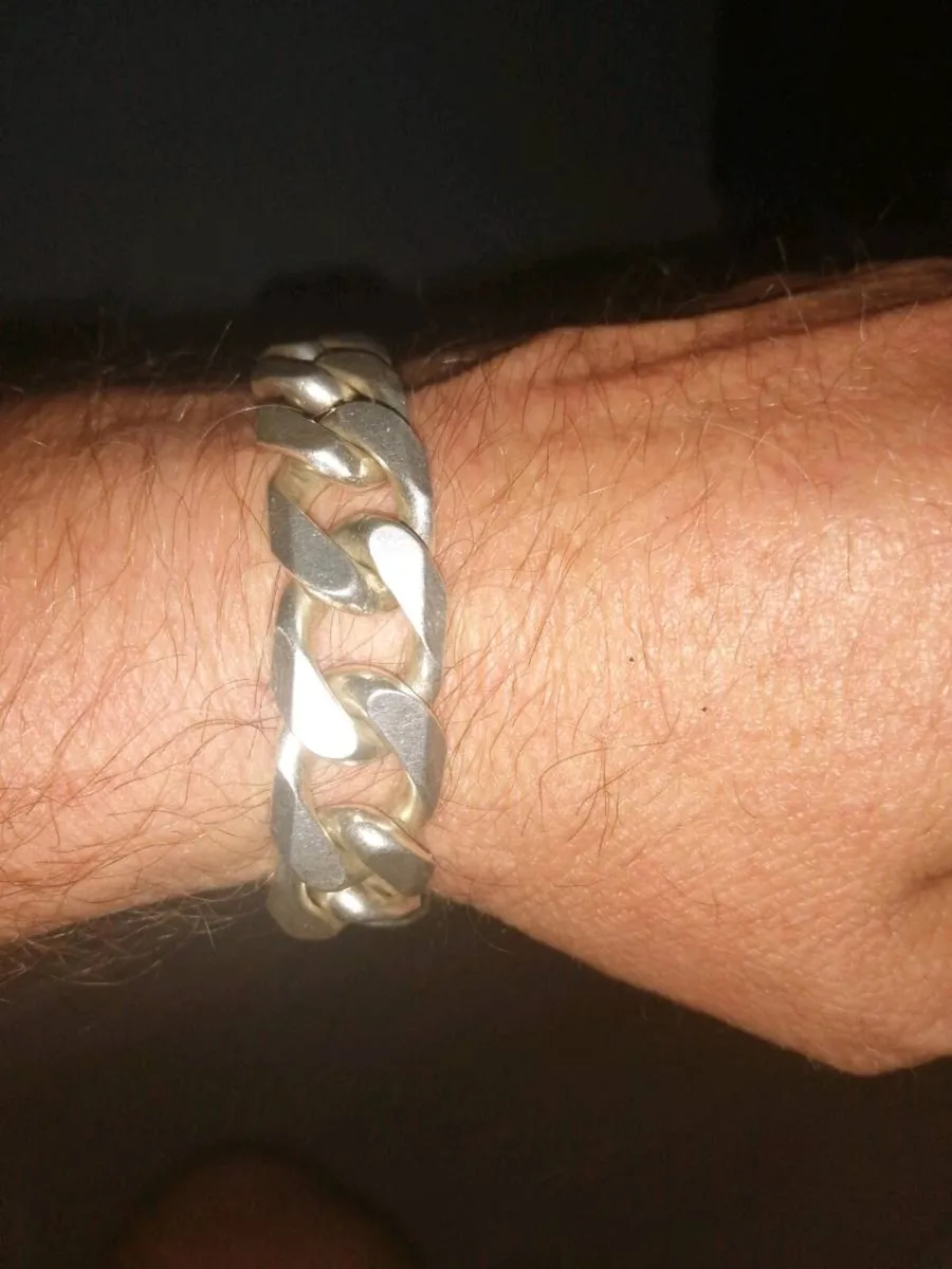 Man's silver bracelet - Image 4