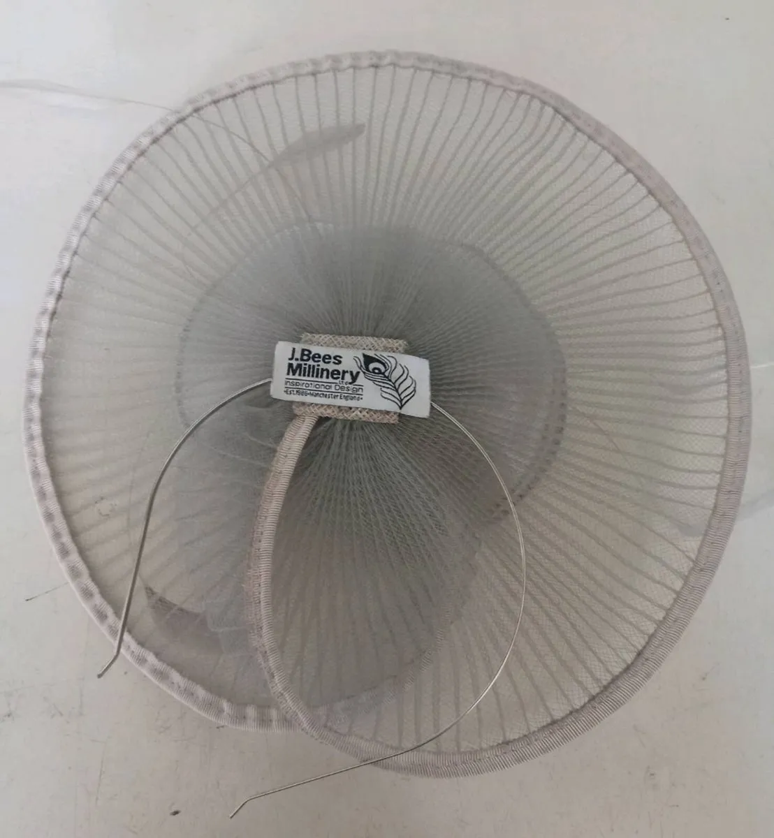 J Bees Millinery Silver Grey Headpiece - Image 3