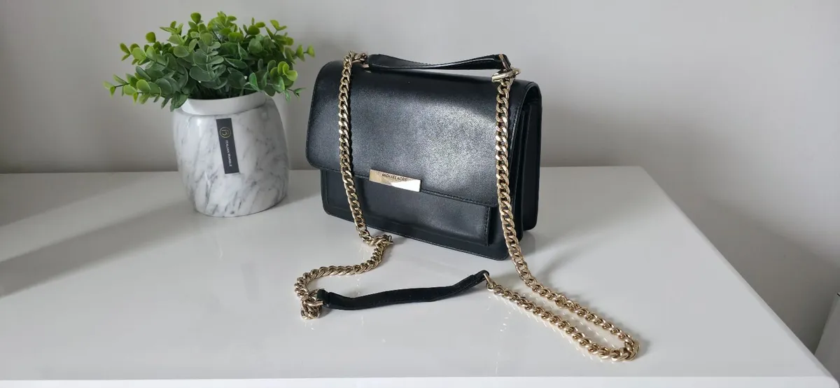 Michael Kors black bag gold hardware - Image 1
