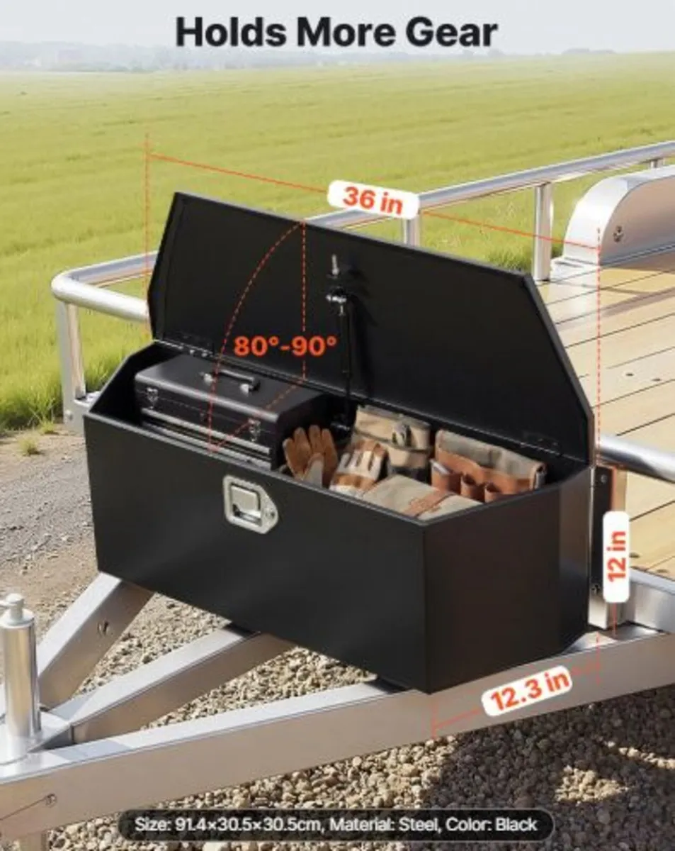 Trailer Tongue Box, 914 x 314 x 305 mm Steel Trail - Image 2