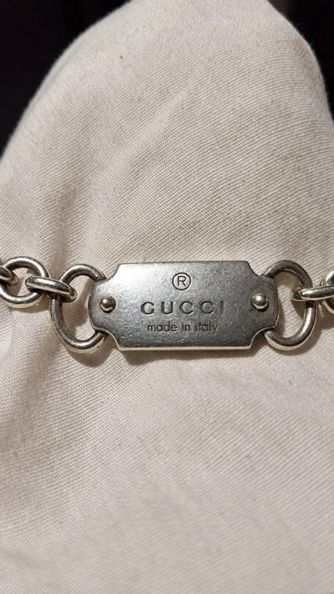 Men's Gucci Neckla& Bracelet Set | Box & Dust Bags - Image 1