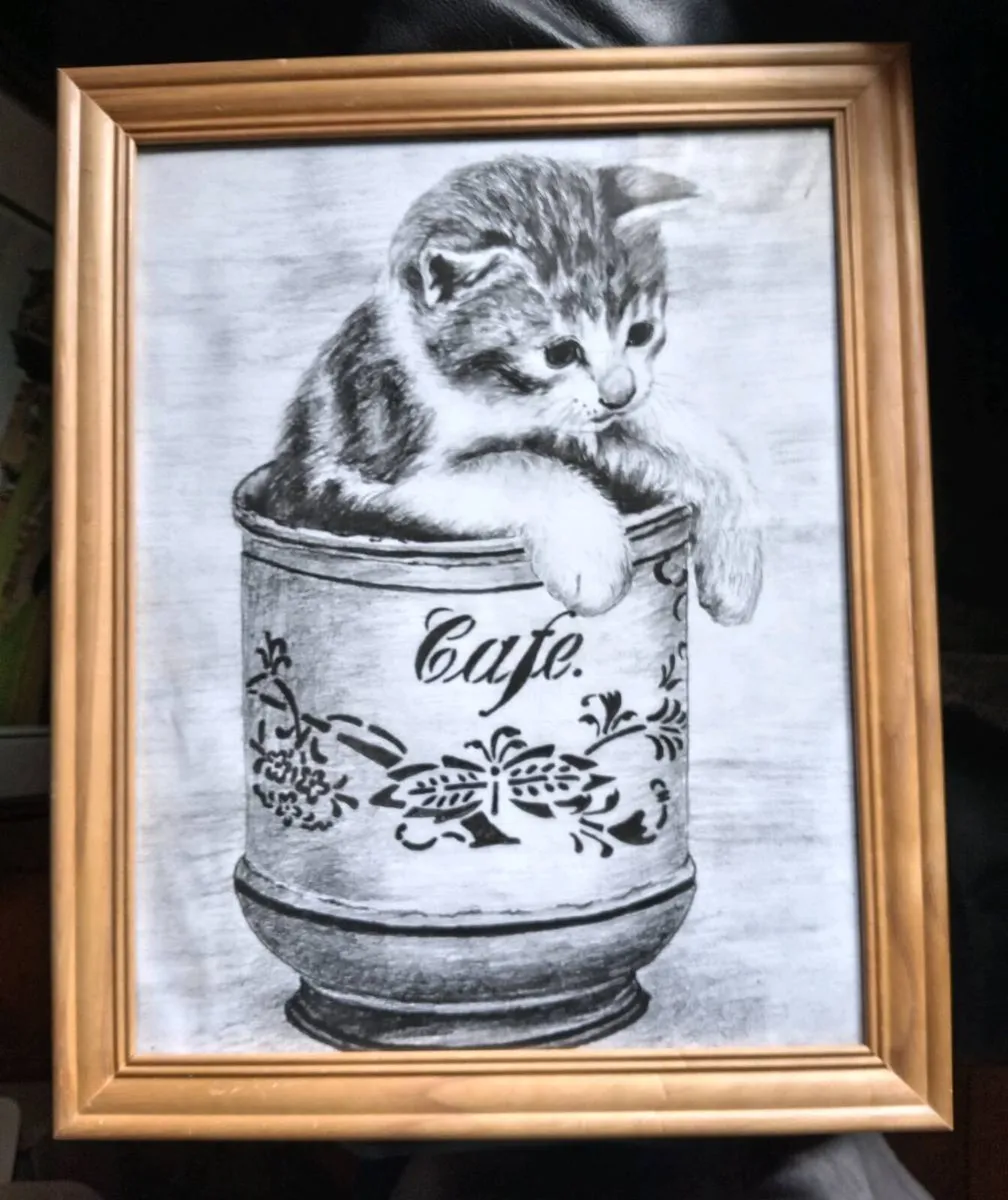 Cat Art Print - Image 1