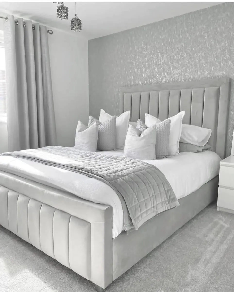 Double & King Size Bed Frame With Mattress Opt - Image 3