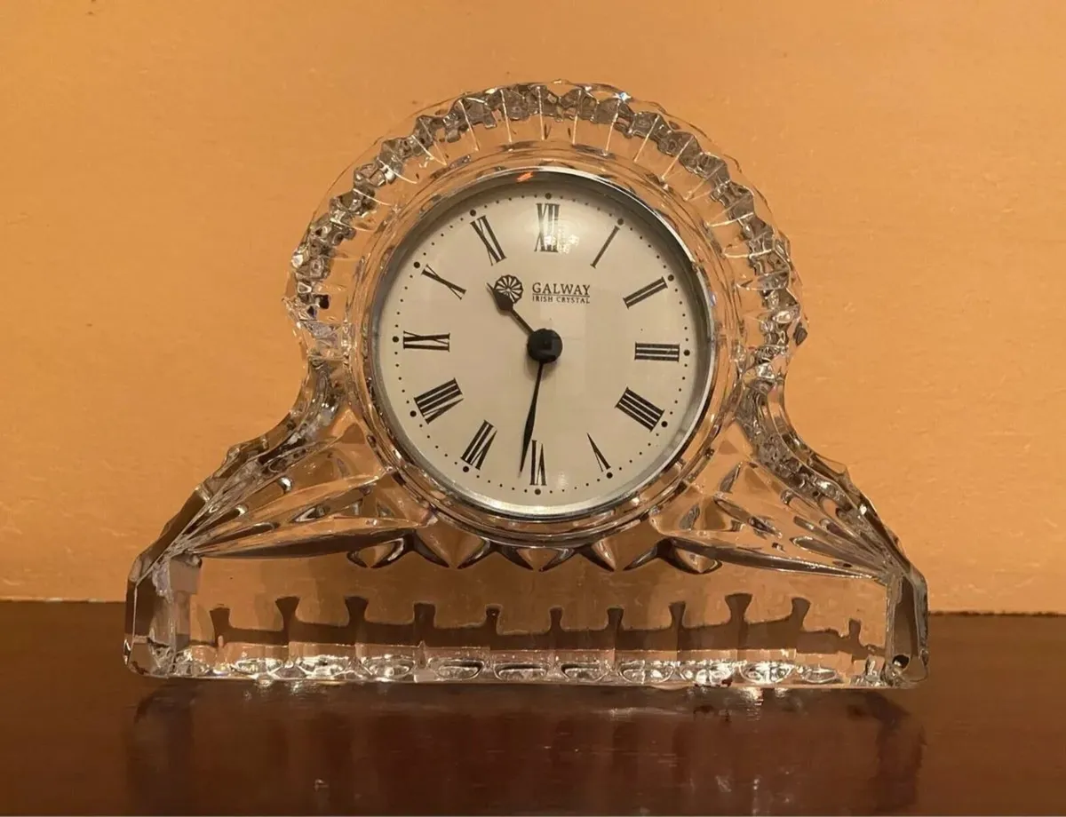 Gorgeous Galway Crystal Clock, NEW CONDITION - Image 2